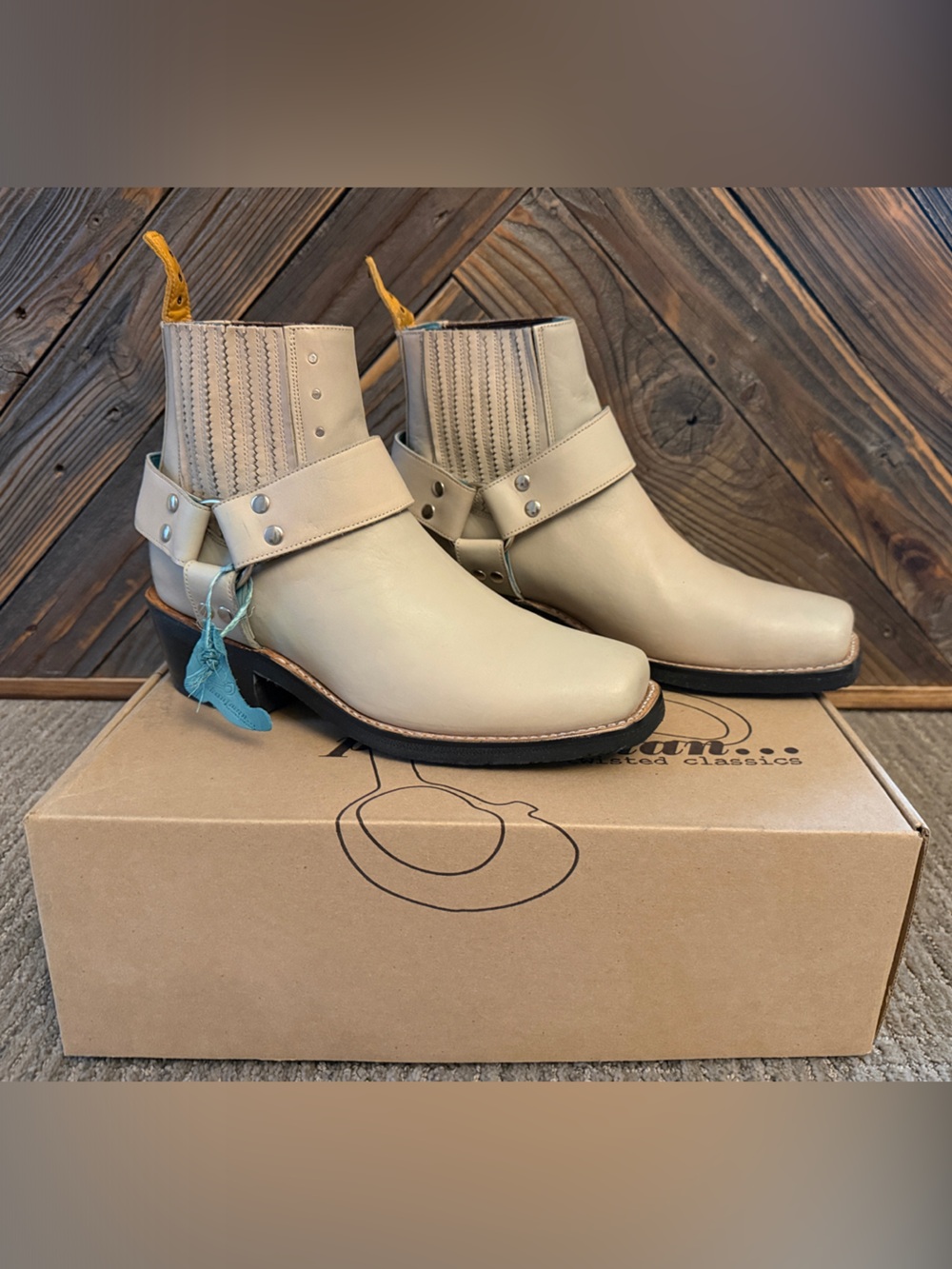 pskaufman Leather Ankle Harness Boot Size 9.5